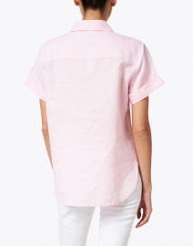Back image thumbnail - Hinson Wu - Layla Soft Pink Luxe Linen Shirt