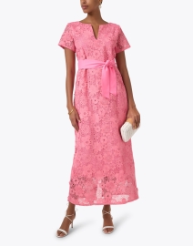 Look image thumbnail - Abbey Glass - Heidi Pink Lace Dress