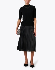 Look image thumbnail - D.Exterior - Black Pleated Wool Skirt