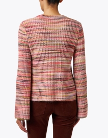 Back image thumbnail - Ecru - Multi Color Striped Sweater