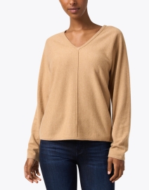 Front image thumbnail - Repeat Cashmere - Camel Cashmere Sweater
