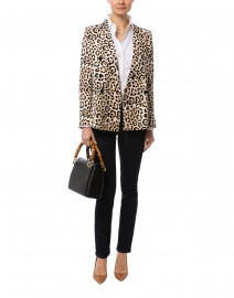 Leopard Print Double Breasted Blazer