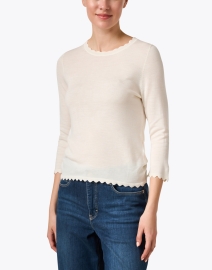Front image thumbnail - Allude - Ivory Wool Sweater