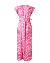 Mirada Pink Printed Linen Dress