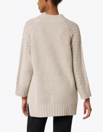 Kinross - Beige Cable Knit Cashmere Sweater