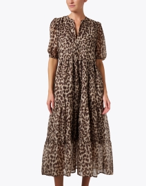 Front image thumbnail - Jude Connally - Jordana Cheetah Print Tiered Dress