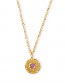 Sylvia Toledano - Amethyst Medallion Gold Pendant Necklace  
