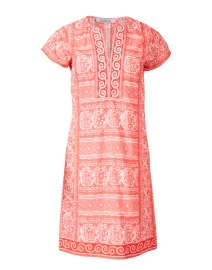 Coral Print Cotton Dress