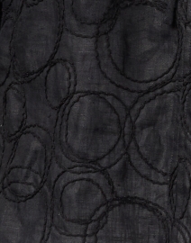 Fabric image thumbnail - Piazza Sempione - Black Embroidered Linen Cotton Blouse