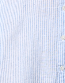 Fabric image thumbnail - Saint James - Christina Blue and White Striped Linen Shirt Dress