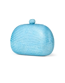 Front image thumbnail - SERPUI - Hope Blue Straw Clutch