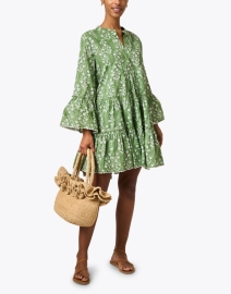 Look image thumbnail - Juliet Dunn - Green Floral Print Cotton Dress