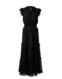 Maren Black Metallic Print Dress