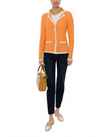 Orange Cashmere Knit Jacket