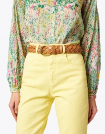 Look image thumbnail - Loeffler Randall - Carson Timber Brown Woven Leather Belt