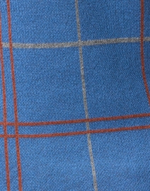 Fabric image thumbnail - Blue - Blue Plaid Intarsia Cotton Sweater