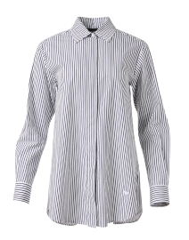 Navy Stripe Cotton Shirt