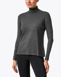 Front image thumbnail - J'Envie - Grey Turtleneck Top