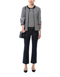 Navy and White Striped Jacket
