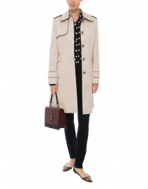 Beige Single Breasted Trench Coat