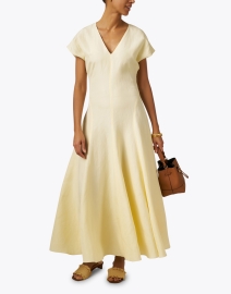 Look image thumbnail - Lafayette 148 New York - Yellow Silk Linen Dress