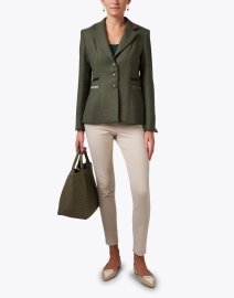 Look image thumbnail - T.ba - Mariane Green Tweed Jacket