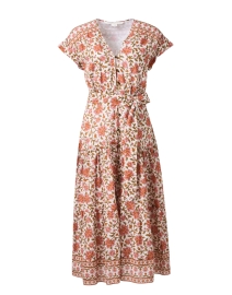 Lexington White and Pink Floral Cotton Dress
