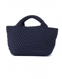 Product image thumbnail - Naghedi - St. Barths Mini Solid Navy Woven Handbag