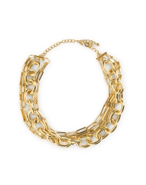 Product image thumbnail - Kenneth Jay Lane - Polished Gold Chain Link Necklace