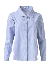 Product image thumbnail - Vitamin Shirts - Blue and White Striped Cotton Shirt