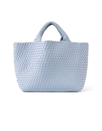 Product image thumbnail - Naghedi - St. Barths Medium Glacier Blue Woven Handbag