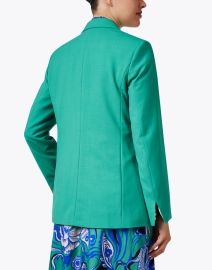 Back image thumbnail - Marc Cain Sports - Teal Green Double Breasted Blazer