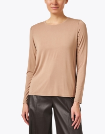 Front image thumbnail - Repeat Cashmere - Camel Cotton Jersey Top