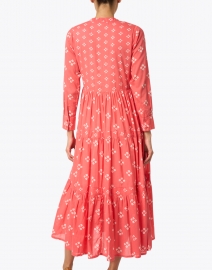 Ro's Garden - Coral and White Printed Cotton Dress