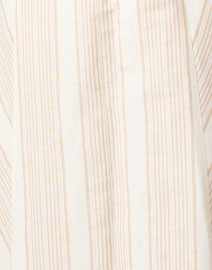 Fabric image thumbnail - Marc Cain - Cream Stripe Linen Midi Dress