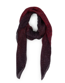 Product image thumbnail - Jane Carr - Red Print Silk Scarf