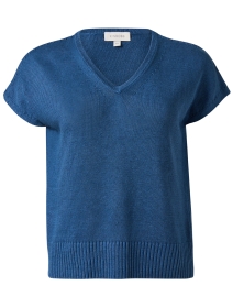 Blue Linen Sweater