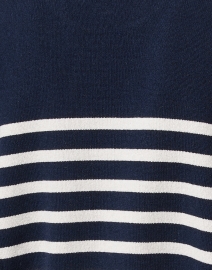 Fabric image thumbnail - A.P.C. - Phoebe Navy Striped Cashmere Sweater