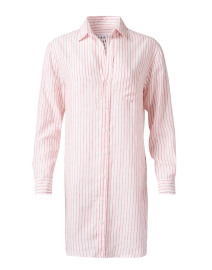Mary Pink Stripe Linen Shirt Dress