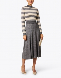 BOSS Hugo Boss - Grey Knit Midi Skirt 