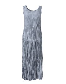 Silver Silk Tiered Dress