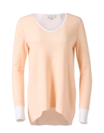 Product image thumbnail - Kinross - Orange Cashmere Cotton Reversible Sweater