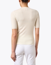 Back image thumbnail - Frances Valentine - Marie Ivory Wool Knit Top