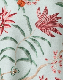 Fabric image thumbnail - Janavi - Light Green Butterfly Embellished Wool Scarf