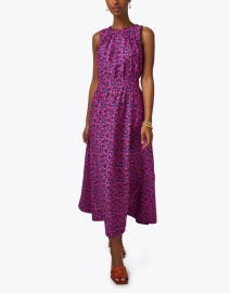 Look image thumbnail - Apiece Apart - Bali Fuchsia Print Dress