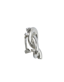 Back image thumbnail - Ben-Amun - Silver Knot Clip Earrings