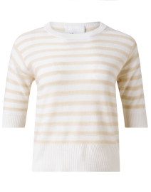 Beige and Ivory Striped Sweater