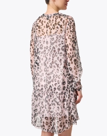 Back image thumbnail - Marc Cain Sports - Lavender Leopard Print Dress