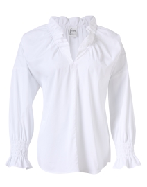 Product image thumbnail - Finley - Crosby White Poplin Top