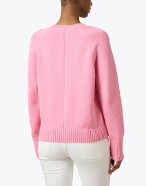 Back image thumbnail - White + Warren - Pink Cotton Sweater